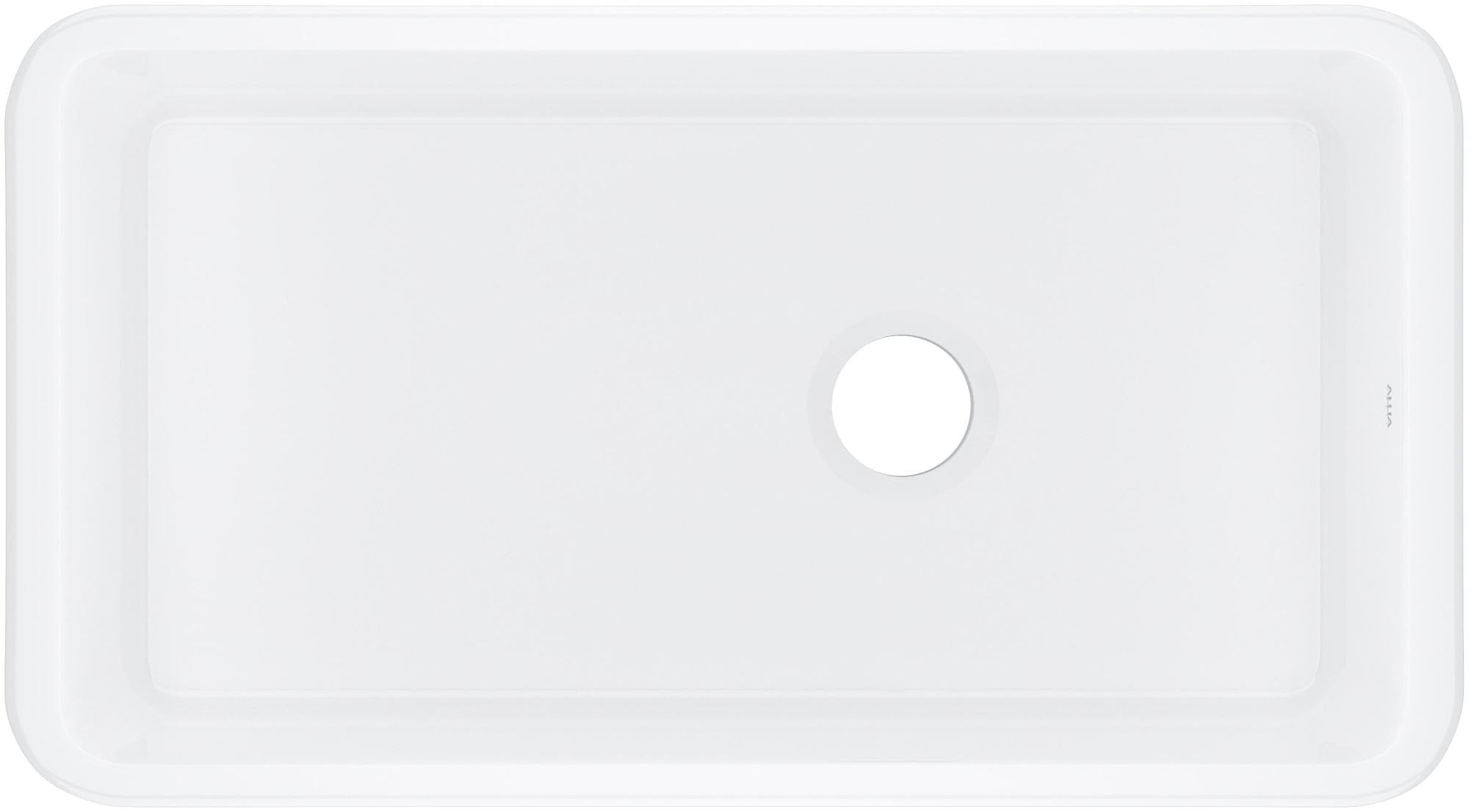 Rohl 6497-00 Allia 34-1/2-in Undermount Single Basin Fireclay